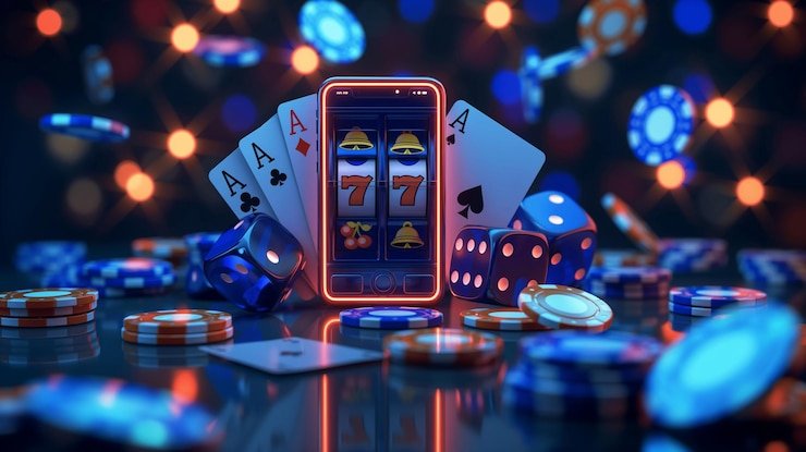 Pengguna membaca aturan layanan di ponsel